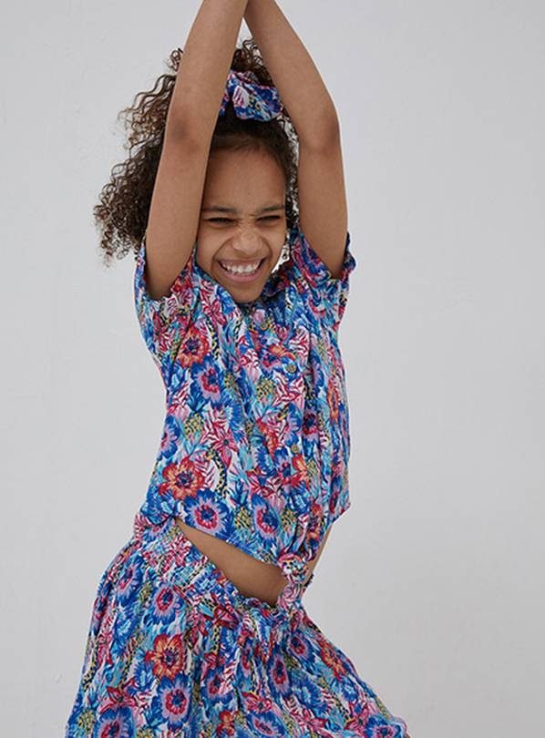 FATFACE Tropical Print Shirt 8-9 years